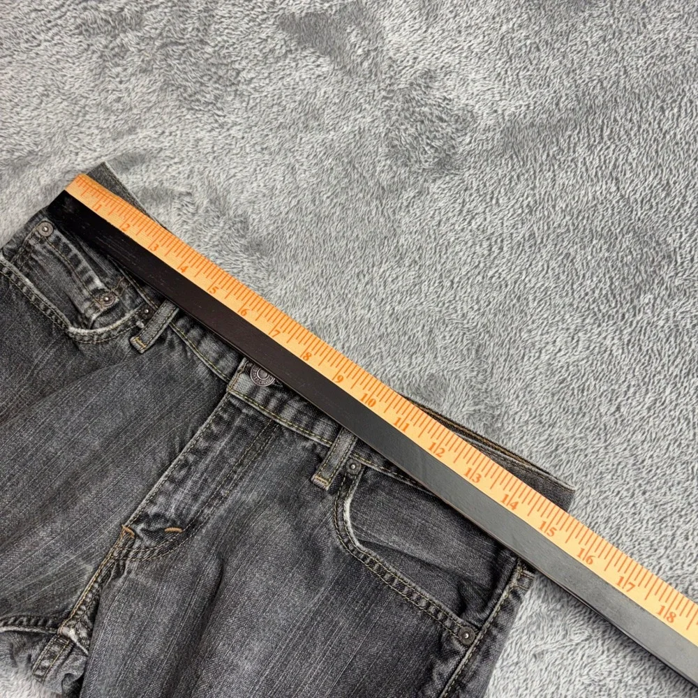 Levi's 514 Slim Straight Jeans Men 30x32 Black Good Frayed Hem Zip Fly